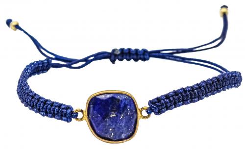 PULSERA DE MACRAMÉ CON LAPISLÁZULI