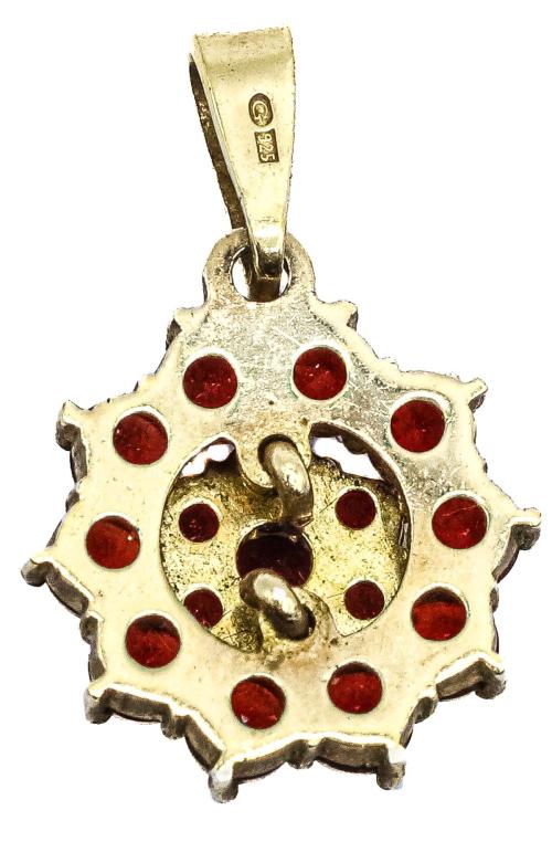 COLGANTE ROSETÓN CON GRANATES