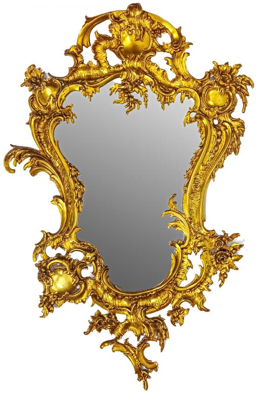 ESPEJO CORNUCÓPIA EN BRONCE DEL PRIMER TERCIO S.XX