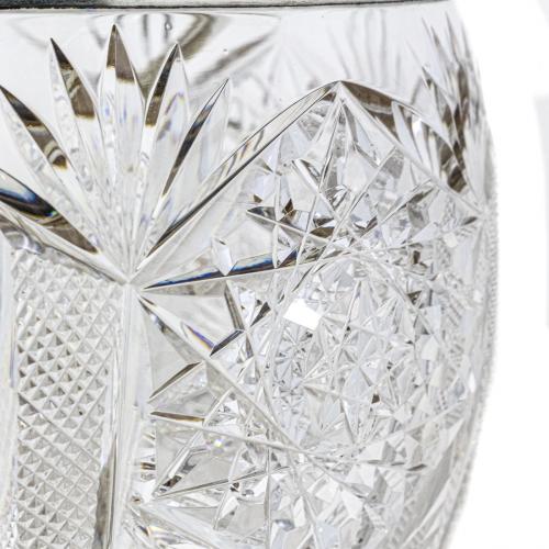 PONCHERA EN CRISTAL Y PLATA DEL PRIMER TERCIO DEL S.XX