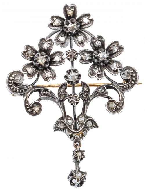 BROCHE FLORAL DEL S.XIX