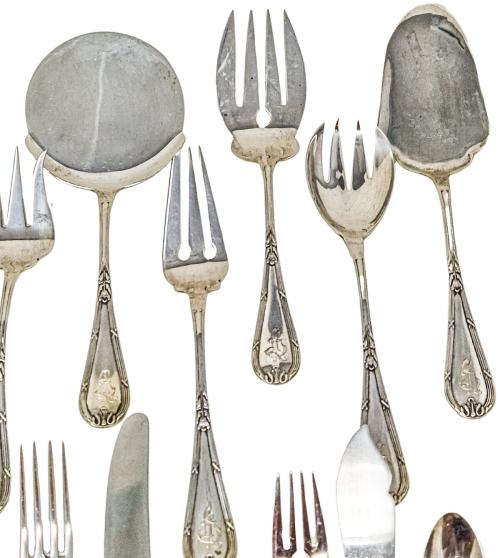 CUBERTERIA DE PLATA DE MEDIADOS DE S. XX
