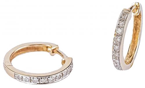 PENDIENTES ARGOLLAS CON DIAMANTES 