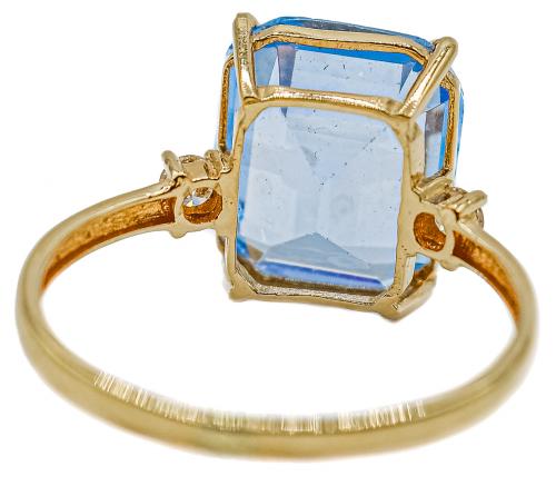 ANILLO CON TOPACIO AZUL