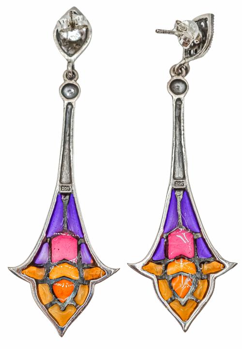PENDIENTES LARGOS ESTILO MODERNISTA