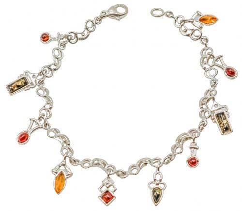 PULSERA DE PLATA CON AMBAR