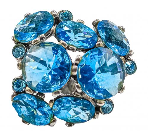 ANILLO CON CRISTALES AZULES