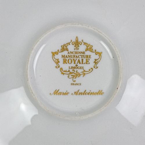 TAZA CON PLATO DE COLECCION EN PORCELANA DE LIMOGES