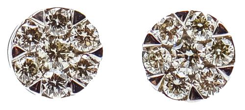 PENDIENTES ROSETÓN CON BRILLANTES