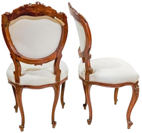 PAREJA DE SILLAS ESTILO LUIS XV DEL PRIMER CUARTO DE S. XX