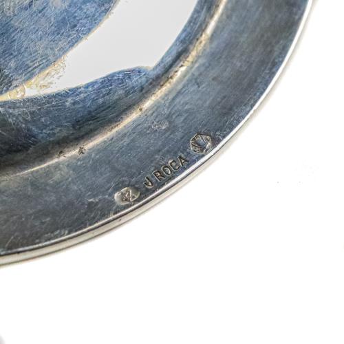 GRAN CONUNTO DE BANDEJAS EN PLATA DE MEDIADOS DEL S.XX