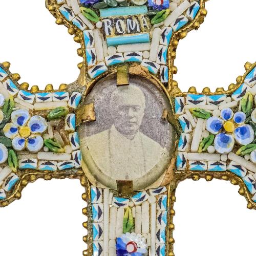 CRUCIFIJO ITALIANO MILEFIORE DE PPS. DEL S.XX