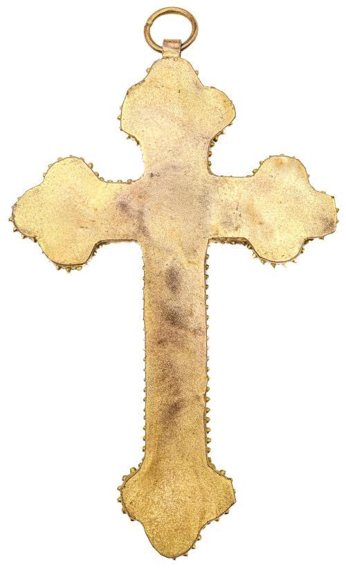 CRUCIFIJO ITALIANO MILEFIORE DE PPS. DEL S.XX