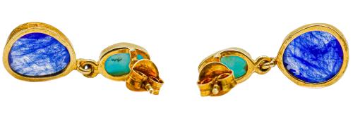 PENDIENTES CON LARIMAR Y ZAFIRO
