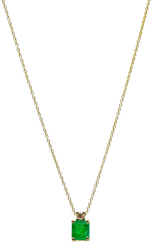 COLGANTE CON ESMERALDA Y BRILLANTE
