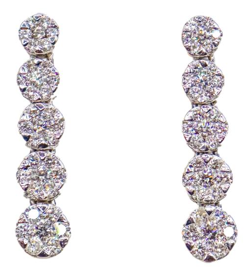 PENDIENTES LARGOS CON BRILLANTES