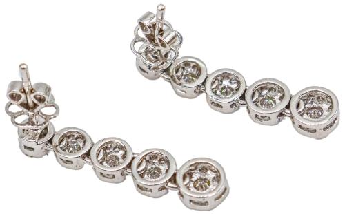 PENDIENTES LARGOS CON BRILLANTES