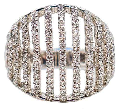 ANILLO BOMBÉ CON BRILLANTES