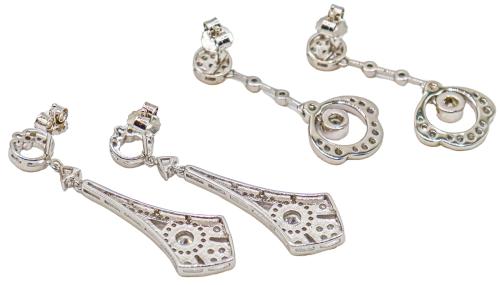 DOS PAREJAS DE PENDIENTES ESTILO ART DECÓ