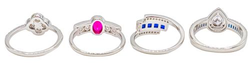 CUATRO ANILLOS DE PLATA