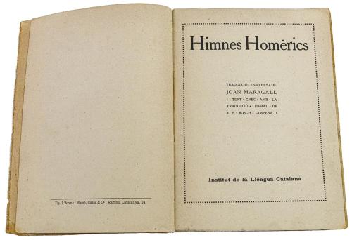 "HIMNES HOMÉRICS"