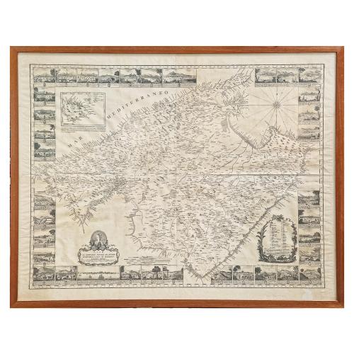 MAPA DE LA ISLA DE MALLORCA DEL SIGLO XIX