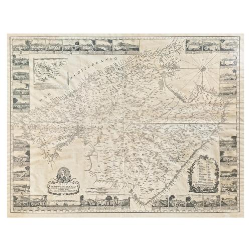 MAPA DE LA ISLA DE MALLORCA DEL SIGLO XIX