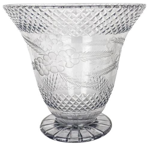 JARRÓN CRISTAL MEDIADOS SIGLO XX
