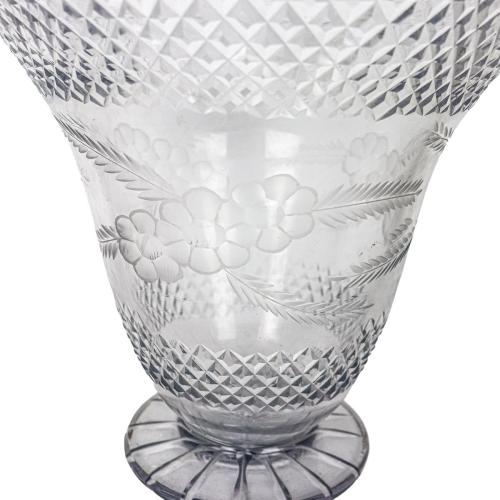 JARRÓN CRISTAL MEDIADOS SIGLO XX