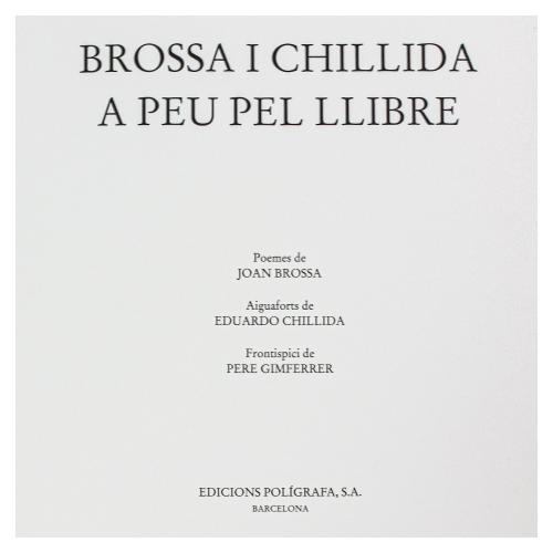 BROSSA I CHILLIDA A PEU PPER LLIBRE