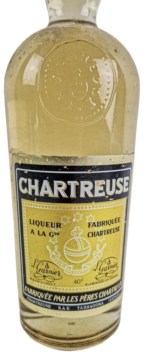 BOTELLA DE CHARTREUSE ETIQUETA AMARILLA