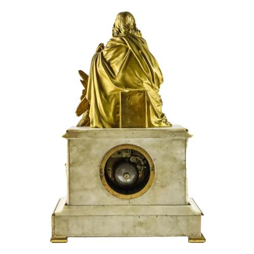 RELOJ DE BRONCE Y MÁRMOL DEL S.XIX