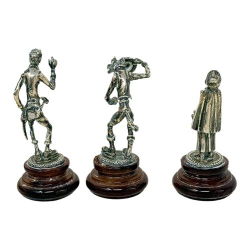 CUATRO FIGURAS EN PLATA DEL ÚLTIMO TERCIO S.XX