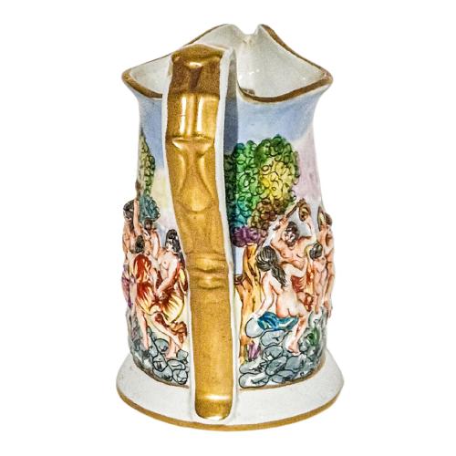 JARRA DE ESTILO CAPODIMONTE MEDIADOS SIGLO XX