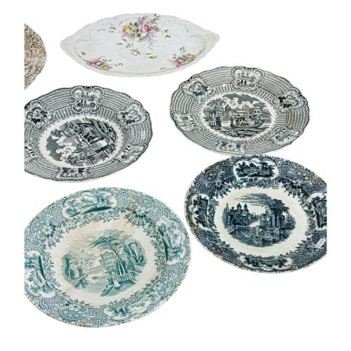 COLECCIÓN DE PLATOS Y BANDEJAS DEL SIGLO XIX-XX