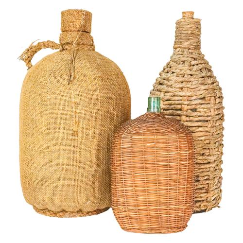 TRES BOTELLAS DE VIDRIO PRINCIPIOS SIGLO XX