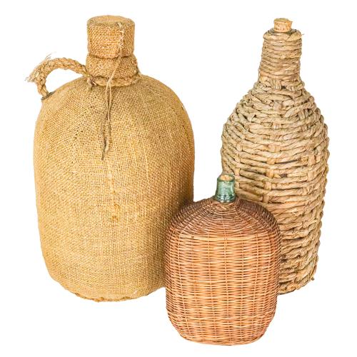 TRES BOTELLAS DE VIDRIO PRINCIPIOS SIGLO XX