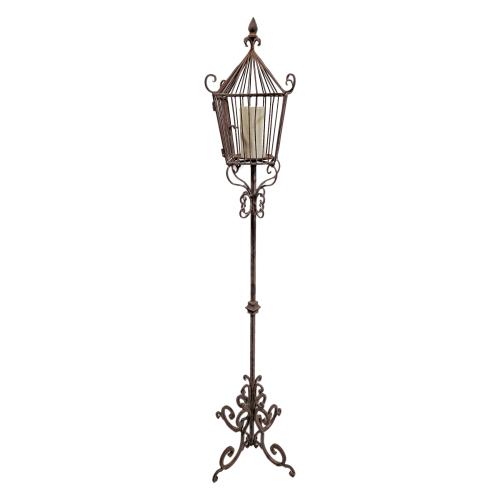 CANDELERO DE HIERRO COLADO DE FINALES DE SIGLO XX
