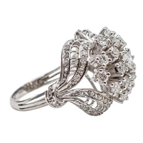 COCKTAIL RING CON BRILLANTES AÑOS 60-70