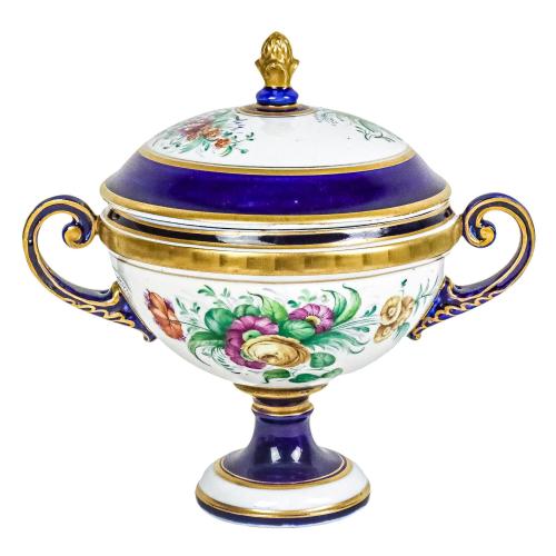 COPA CON TAPA DE FINALES DE SIGLO XIX