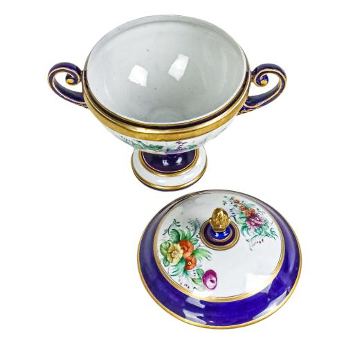 COPA CON TAPA DE FINALES DE SIGLO XIX