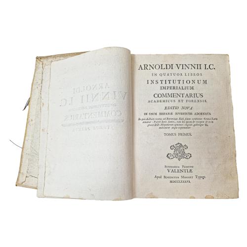 1786. IN QUATUOR LIBROS INSTITUTIONUM COMMENTARIUS ...