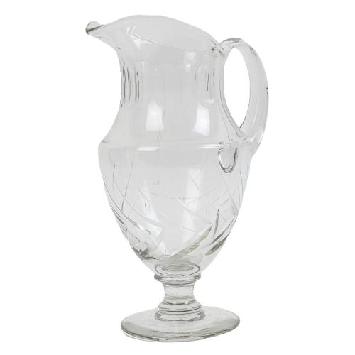 JARRA PARA AGUA EN CRISTAL MEDIADOS SIGLO XX