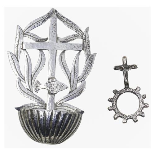 BENDITERA DE PLATA Y ROSARIO
