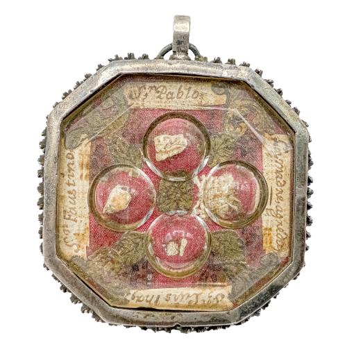 RELICARIO DE PLATA DEL SIGLO XVIII