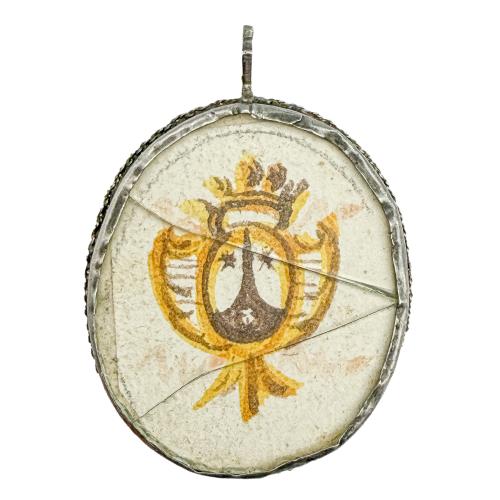 MEDALLÓN DEVOCIONAL DE PLATA DEL SIGLO XVIII