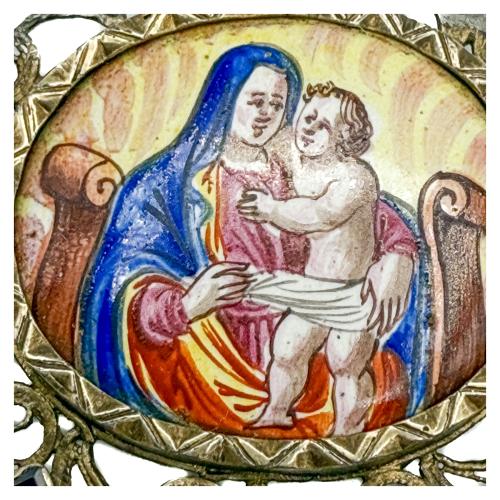 MEDALLÓN DEVOCIONAL DE PLATA DEL SIGLO XVIII