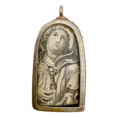 RELICARIO DE PLATA DEL SIGLO XVIII