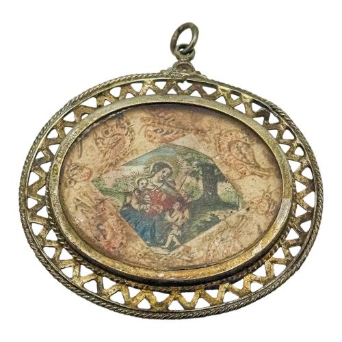 RELICARIO DE PLATA DEL SIGLO XVIII