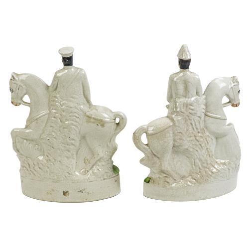 PAREJA DE FIGURA DE LOZA STAFFORD  DEL PRIMER CUARTO S. XX